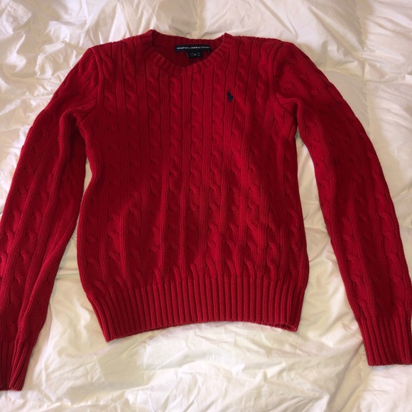 Ralph Lauren Sweaters - Women’s Ralph Lauren sport red cable knit sweater